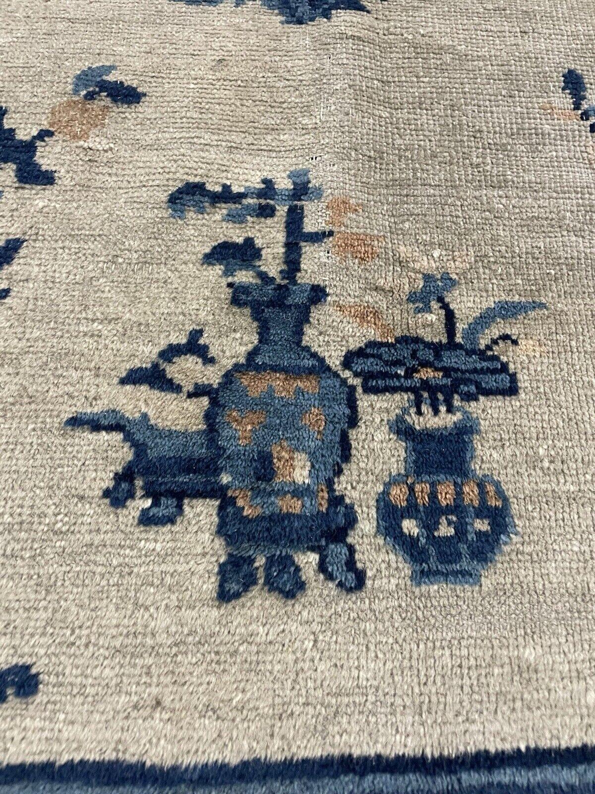Handgefertigter antiker chinesischer Feti-Teppich 5,6' x 8,1' 1910er Jahre - 1N86 im Angebot 4