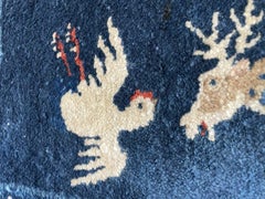 Handmade Antique Chinese Pao Tao Rug 1.9' x 3.11', 1880s - 1N96