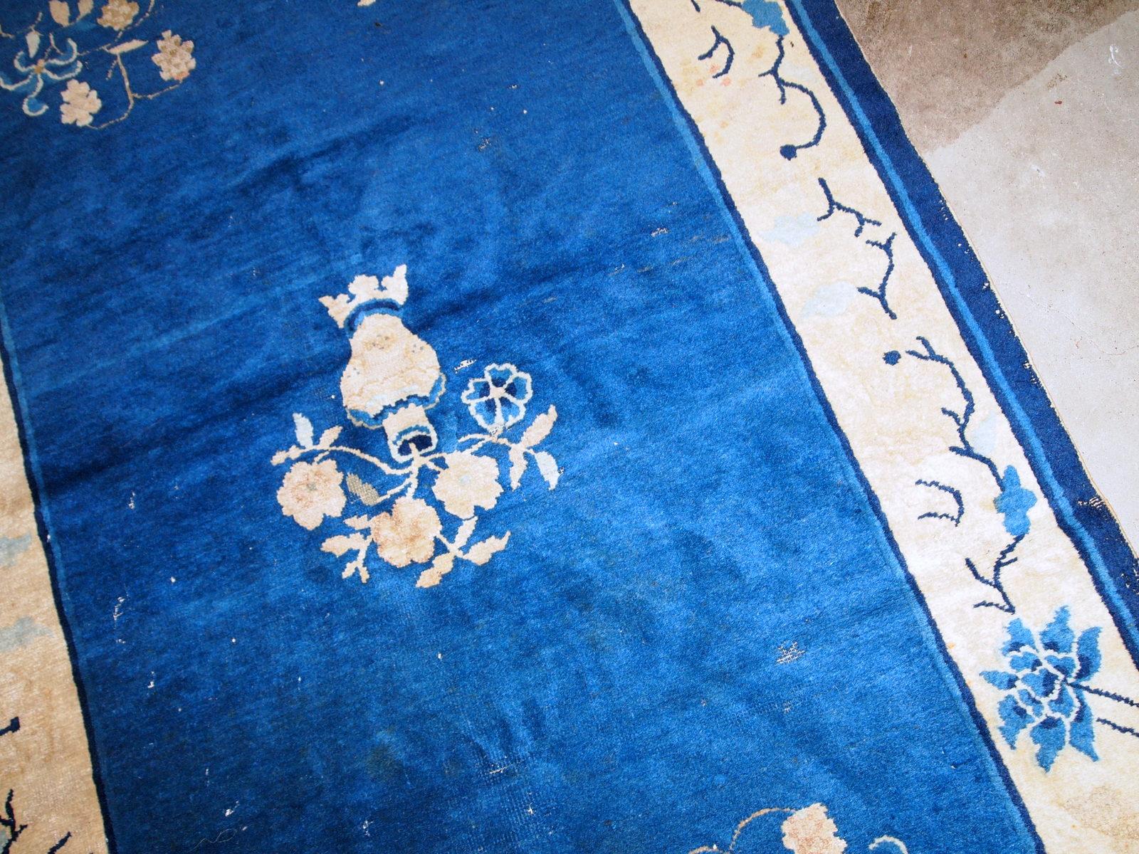 Alfombra china antigua de Pekín hecha a mano, 1900, 1B851 Anudado a mano en venta