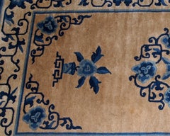 Handmade Antique Chinese Peking Rug, 1940s, 1B854