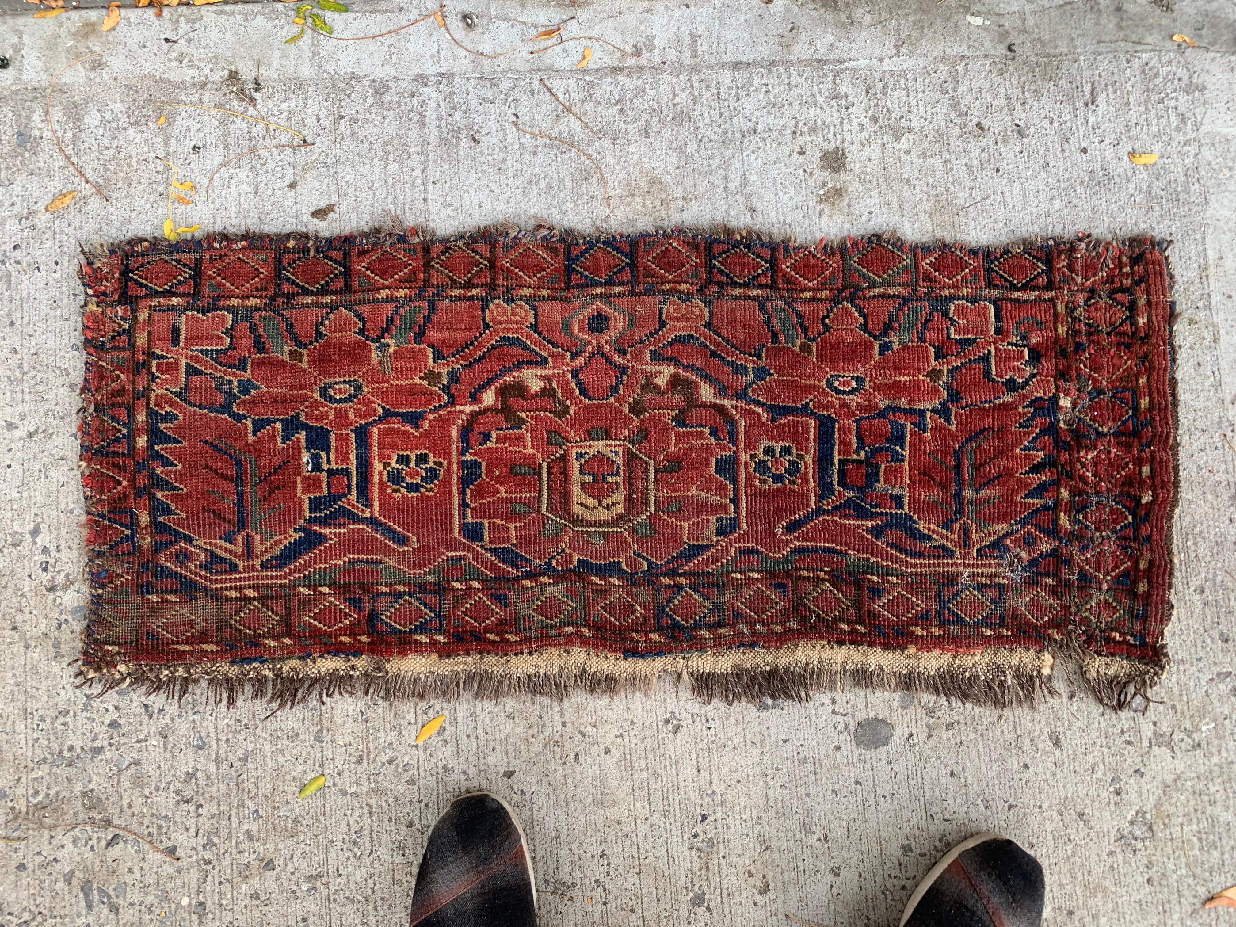 Tapis afghan Ersari Collecitble ancien fait à la main 2.1' x 3,3' 1870s - 2B37 Bon état - En vente à Bordeaux, FR