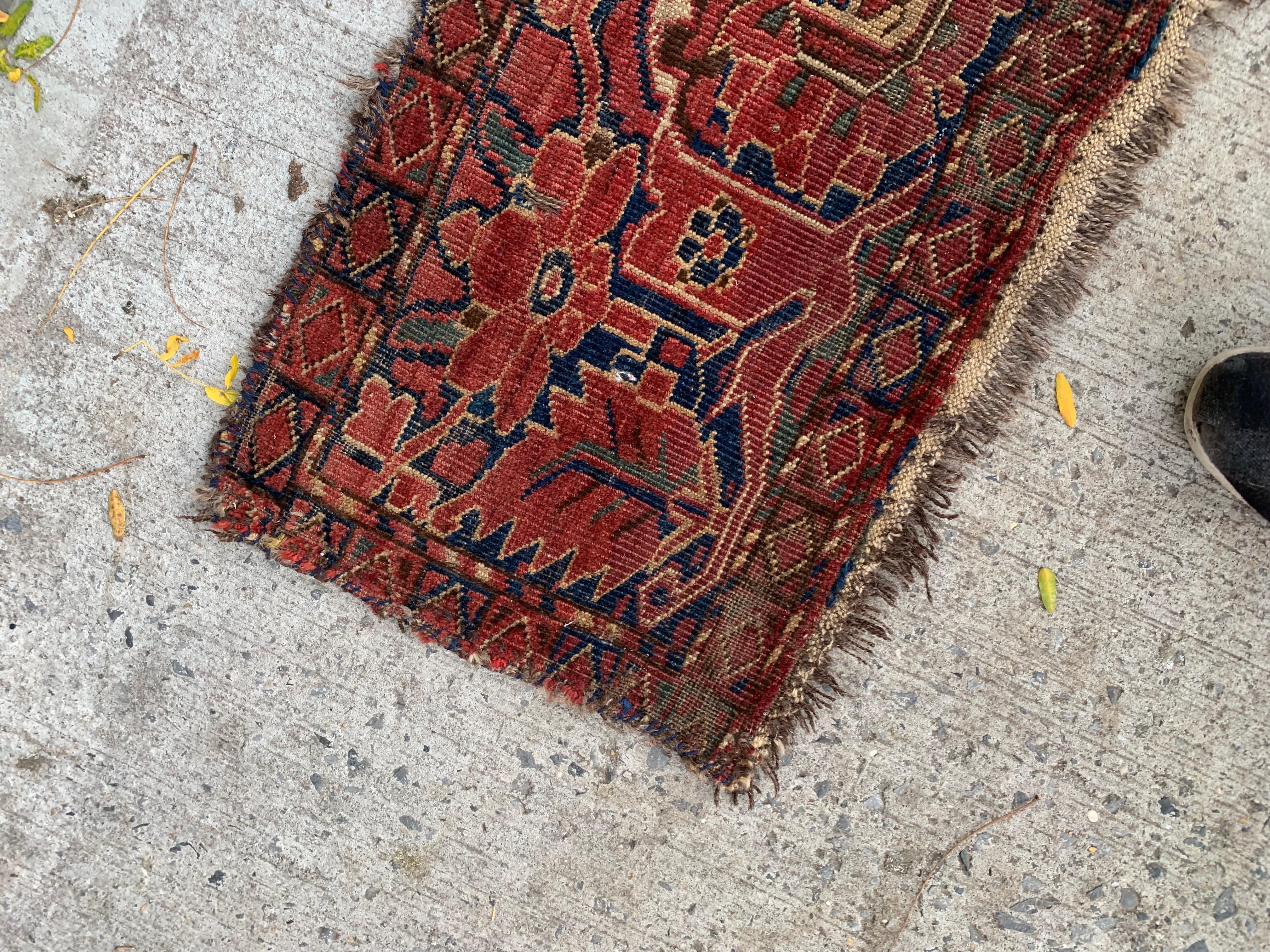 Fin du XIXe siècle Tapis afghan Ersari Collecitble ancien fait à la main 2.1' x 3,3' 1870s - 2B37 en vente