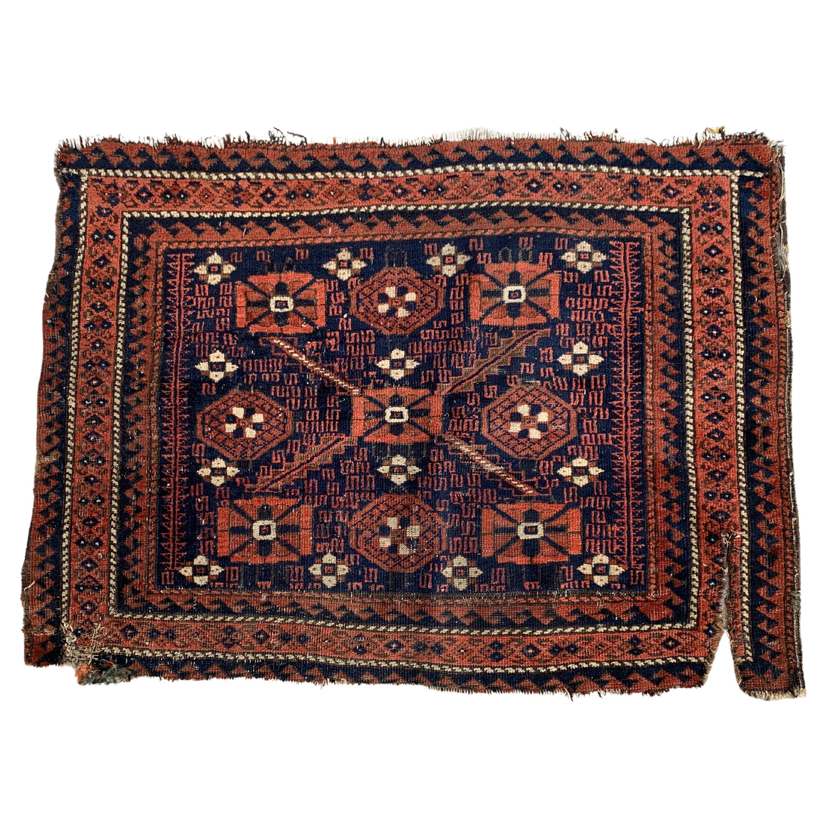 Handmade Antique Collecitble Afghan Ersari Rug 2.1' x 3.3' 1870s - 2B38