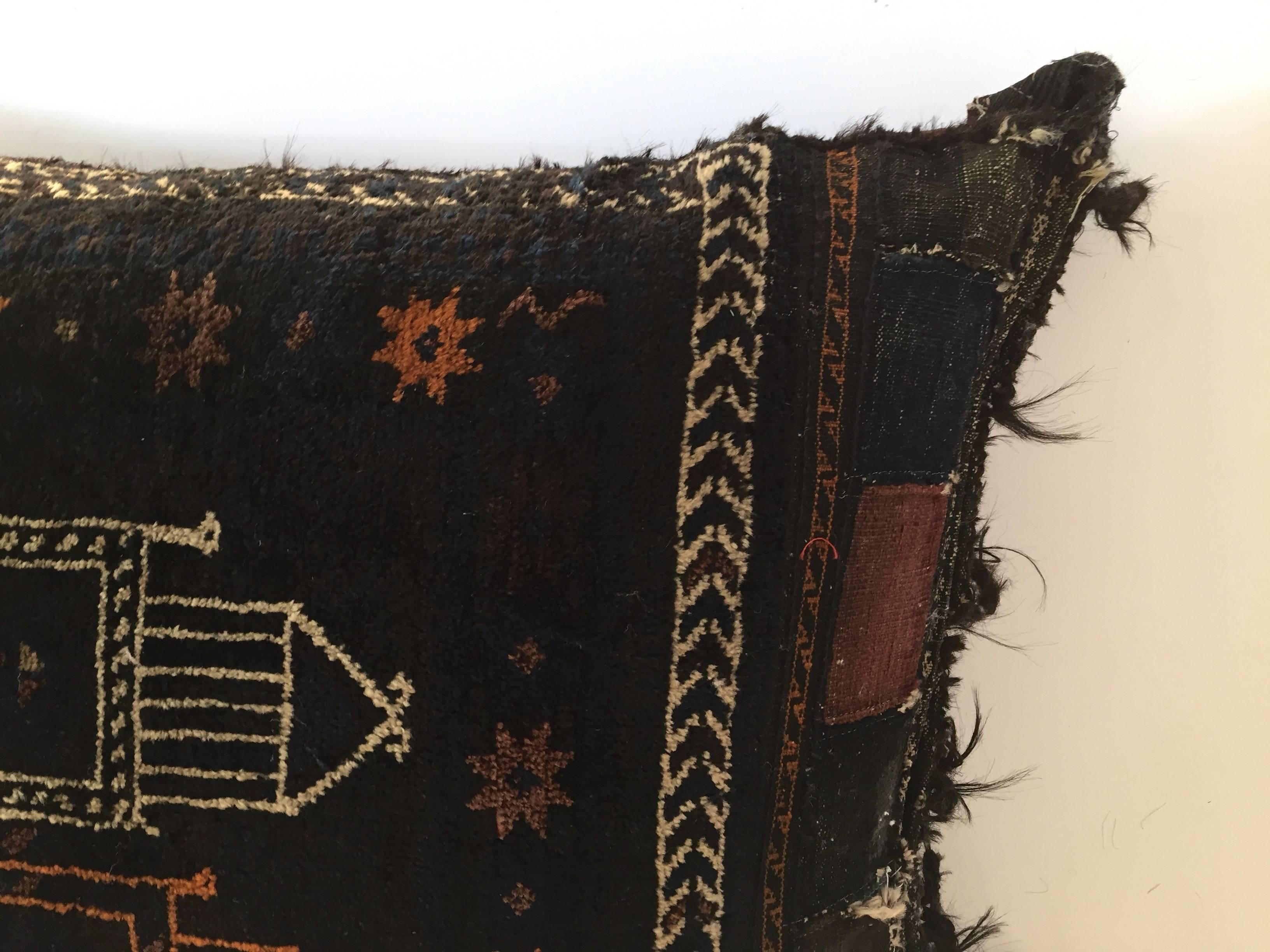 Handmade Antique Collectible Afghan Baluch Saddle Bag Tribal Large Floor Cushion 1