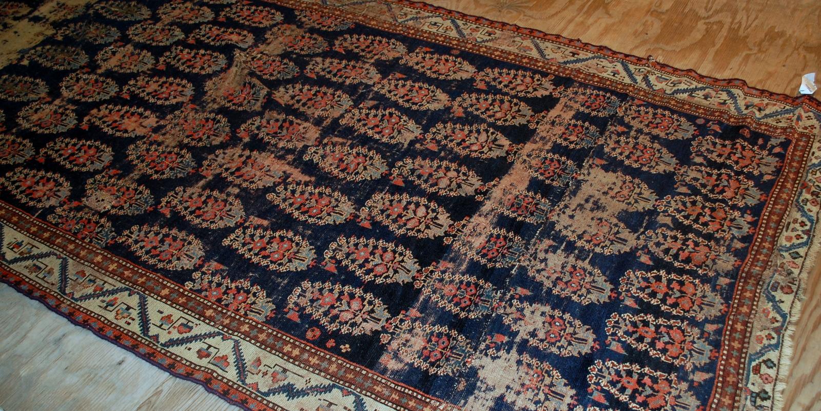 Handmade antique Northwest rug in original condition. This runner is collectible, has been made in the beginning of 19th century

-Condition: distressed,

-Circa 1830s,

-Size: 5.2' x 10.7' (158cm x 326cm),

-Material: wool,

-Country of