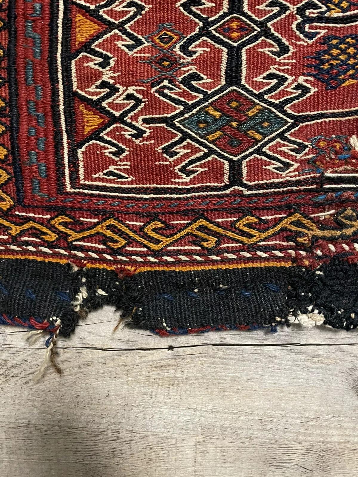 Sac à main de collection persan Luri 2.8' x 6,7', 1880s - 1N24 en vente 8
