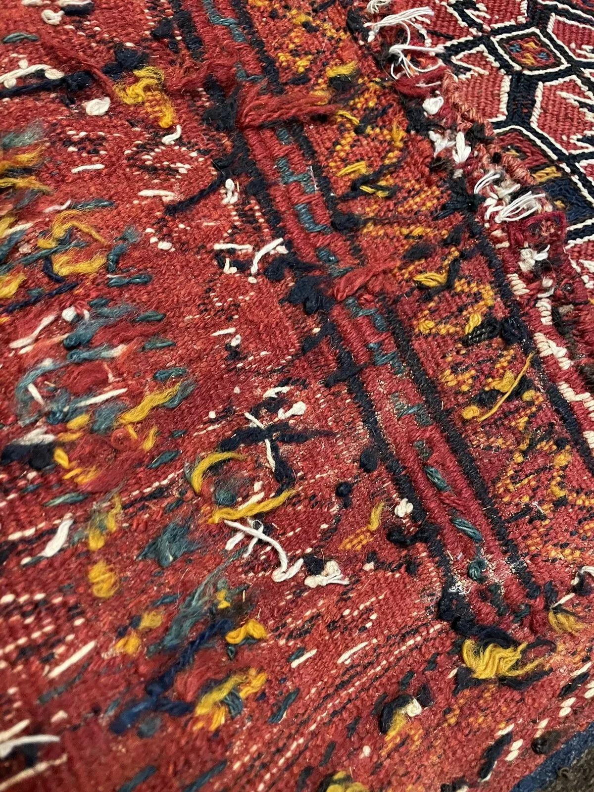 Sac à main de collection persan Luri 2.8' x 6,7', 1880s - 1N24 Bon état - En vente à Bordeaux, FR