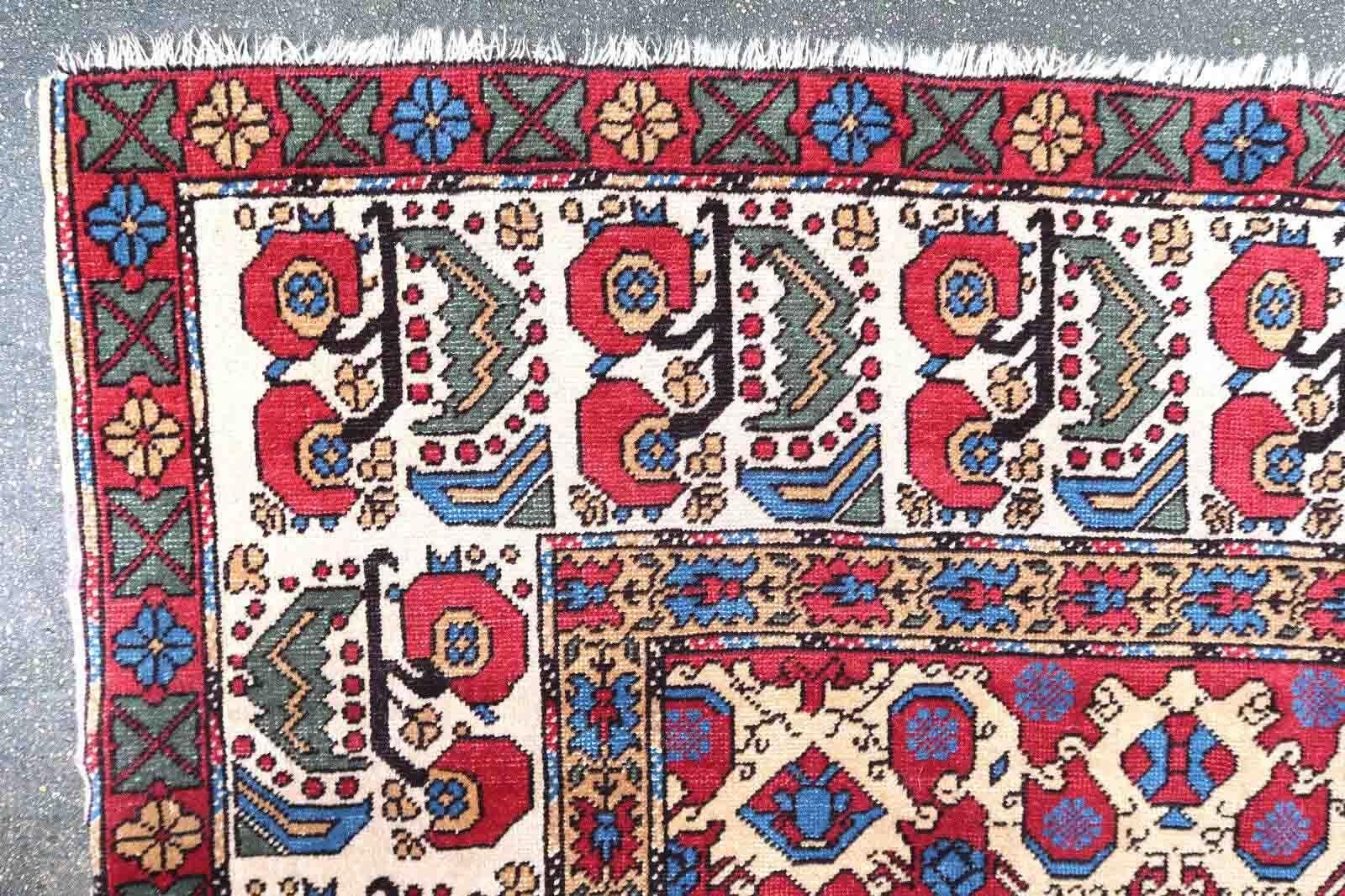 Handgefertigter antiker türkischer Transylvania-Teppich im Sammlerstil, 1880er Jahre, 1P129 im Zustand „Gut“ im Angebot in Bordeaux, FR