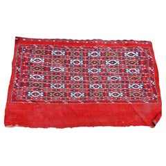 Handmade Antique Collectible Turkmen Yomud Kilim Rug 2.6' x 3.9' 1910s - 2K18