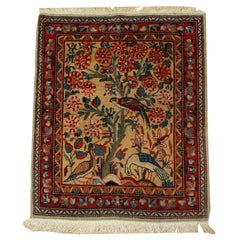 Handmade Antique Dabir Kashan Style Rug, 1890, 1B484