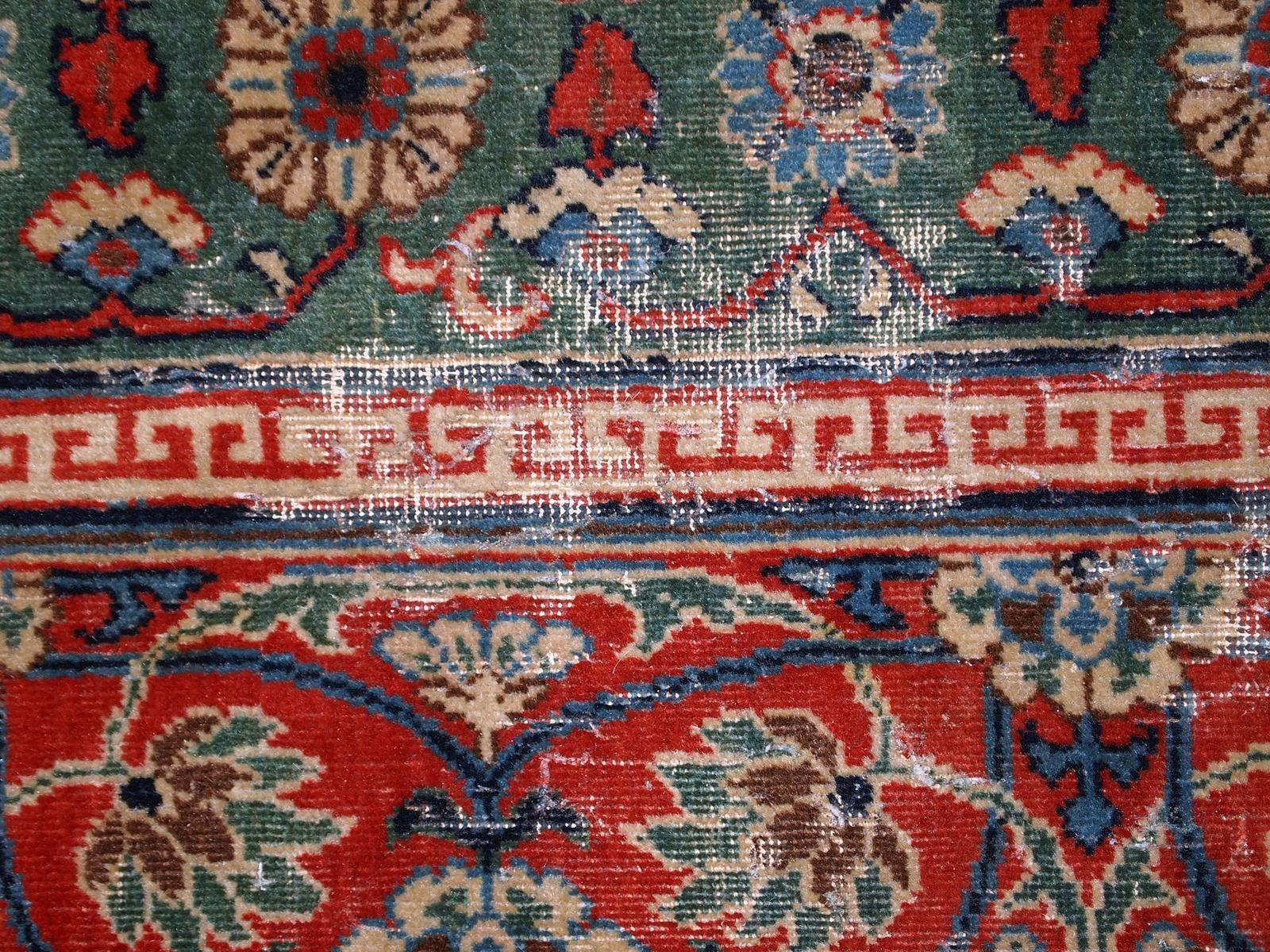 Wool Handmade Antique East Turkestan Khotan Rug, 1900s, 1C724 For Sale