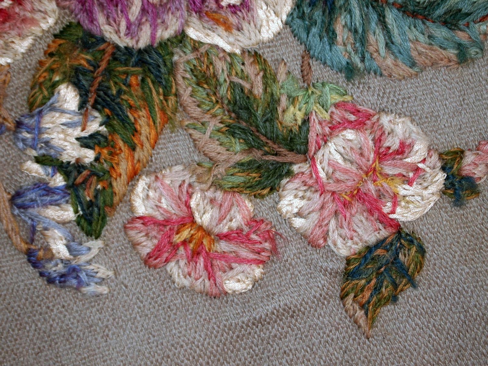 Mid-20th Century Handmade Antique English Embroidery, 1930s, 1C673