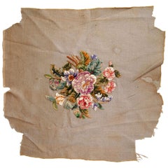 Handmade Antique English Embroidery, 1930s, 1C673