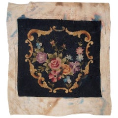 Handmade Antique English Needlepoint, 1930s, 1C560