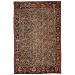 Handgefertigter antiker Teppich im Farahan-Stil, 1860er Jahre, 1B106