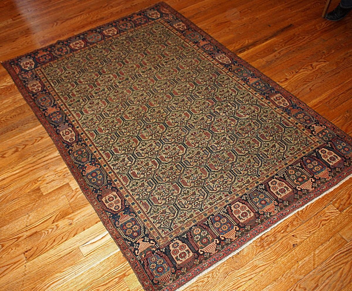 Handgefertigter antiker Teppich im Farahan-Stil, 1860er Jahre, 1B106 (Asiatisch) im Angebot