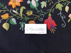 Handmade Antique French Needlepoint Rug 4.1' x 5.5', 1900s - 1W10