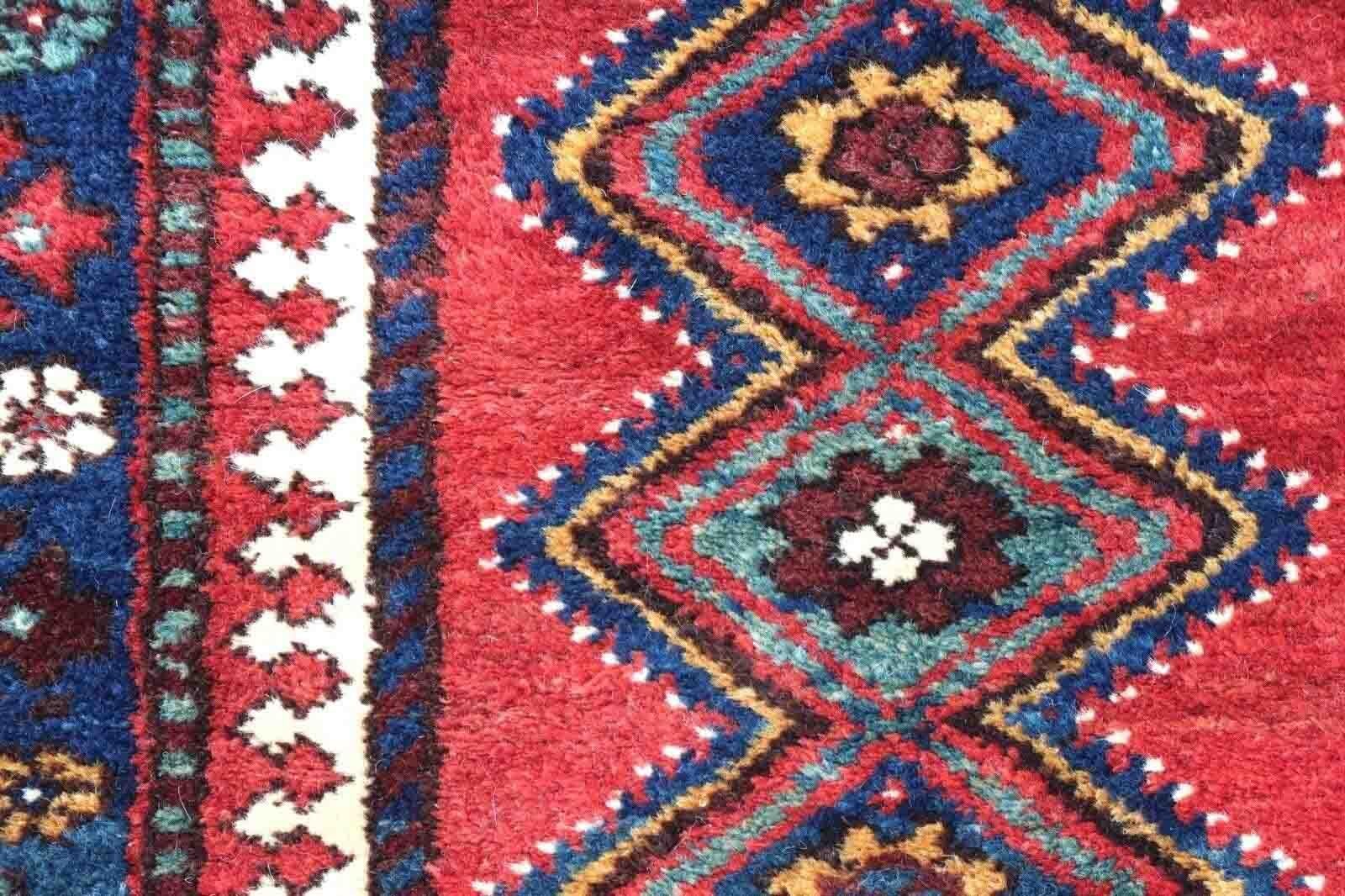 Handgefertigter antiker Teppich im Gashkai-Stil, 1900er Jahre, 1p149 (Handgeknüpft) im Angebot