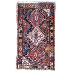 Handgefertigter antiker Teppich im Gashkai-Stil, 1900er Jahre, 1P34