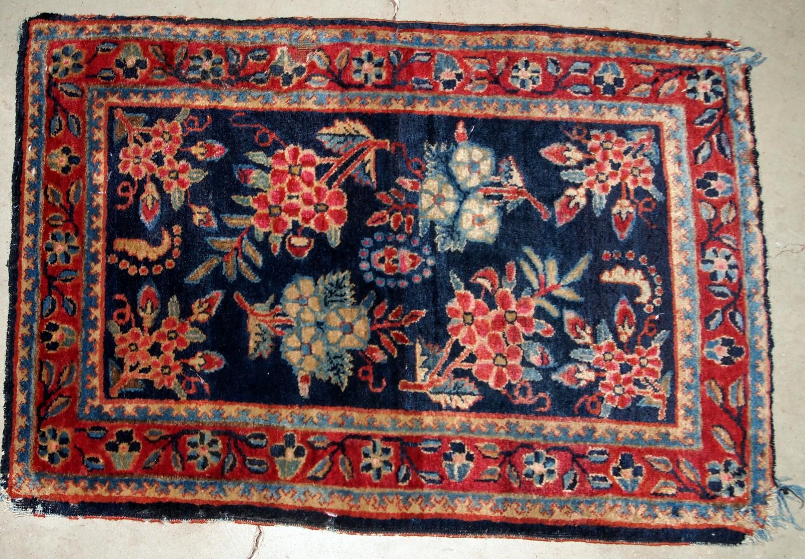 Early 20th Century Handmade Antique Hamadan Style Rug, 1920s, 1B818 For Sale