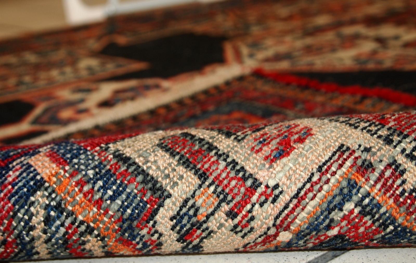 Handgefertigter antiker Teppich im Hamadan-Stil, 1920er Jahre, 1C321 (Asiatisch) im Angebot