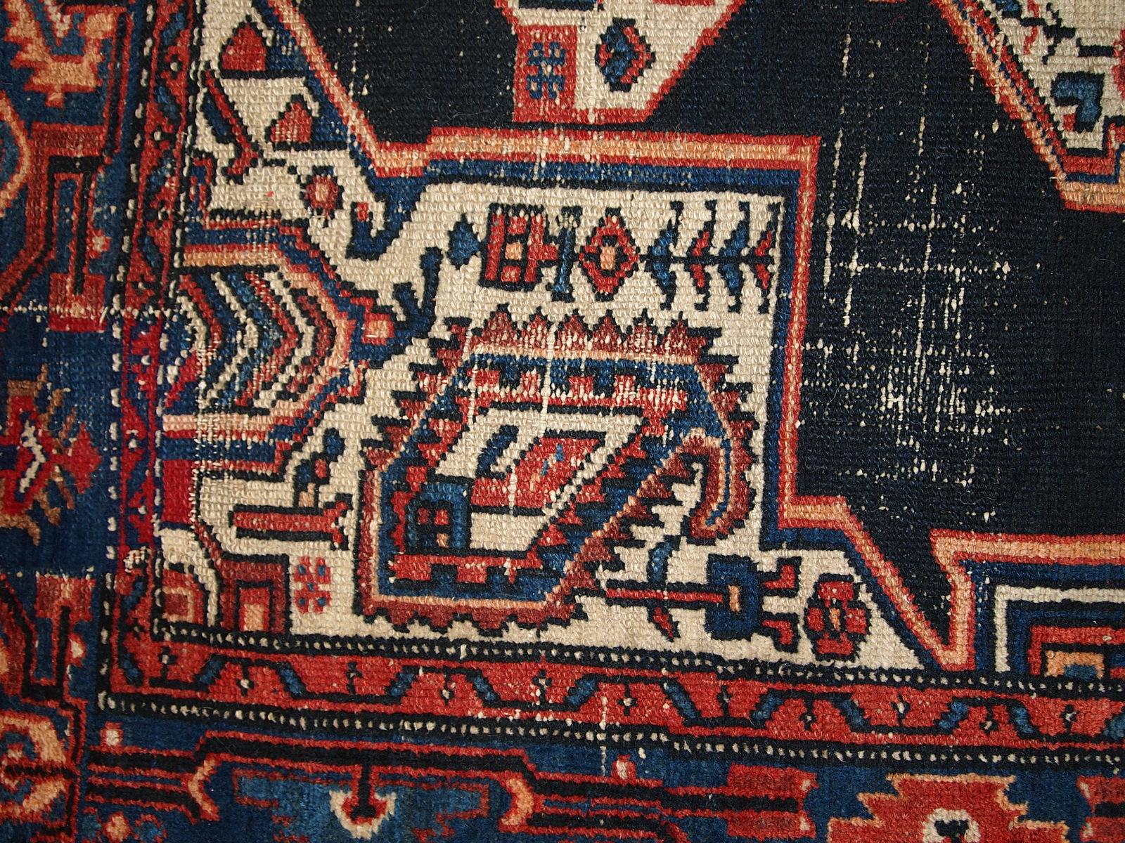 Handgefertigter antiker Teppich im Hamadan-Stil, 1920er Jahre, 1C321 (Wolle) im Angebot