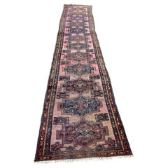 Handmade Antique Hamadan Style Runner, 1900s, 1Q02