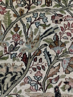Handmade Antique Indian Agra Distressed Rug 2.11' x 4.11', 1920s - 1N93