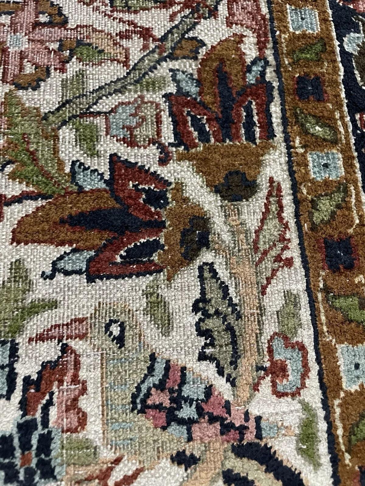Tapis ancien indien Agra, fait main, 2.11' x 4.11', 1920 - 1N93 en vente 2