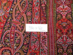 Handmade Antique Indian Kashmir Shawl 5.2' x 12.4', 1870s - 1W11