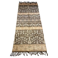 Rug & Kilim Indinesian Ikat fait main 3.8' x 8.3' 1900s - 1N88