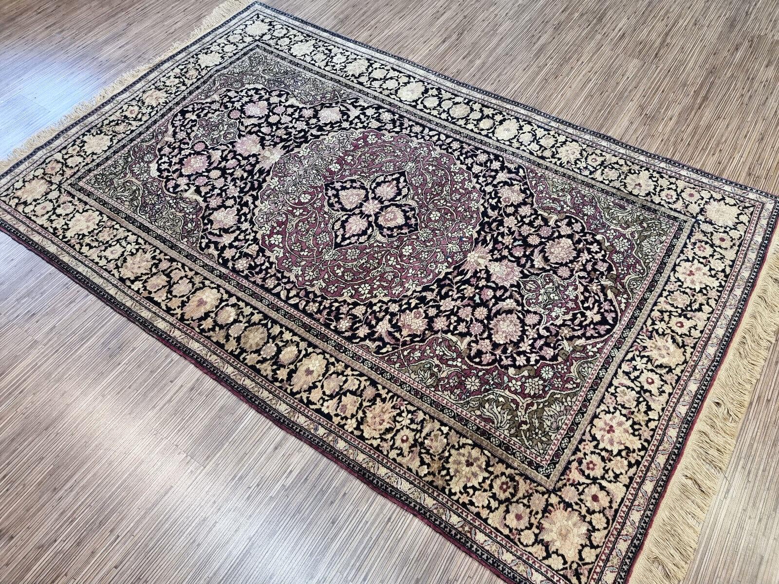 Tapis ancien de style Isfahan fait à la main, années 1900, 1D18 en vente 3