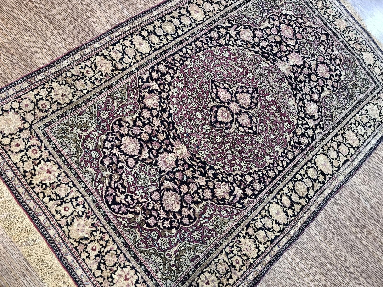 Tapis ancien de style Isfahan fait à la main, années 1900, 1D18 en vente 4