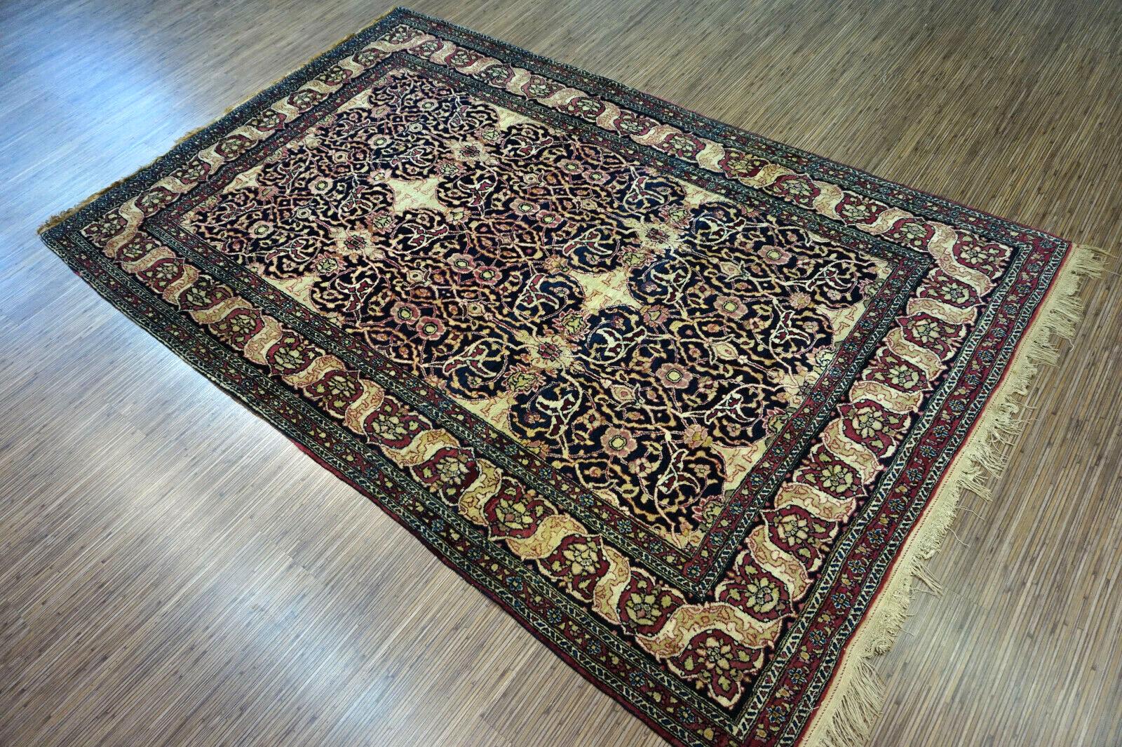 Tapis ancien de style Isfahan fait à la main, années 1900, 1D19 en vente 3