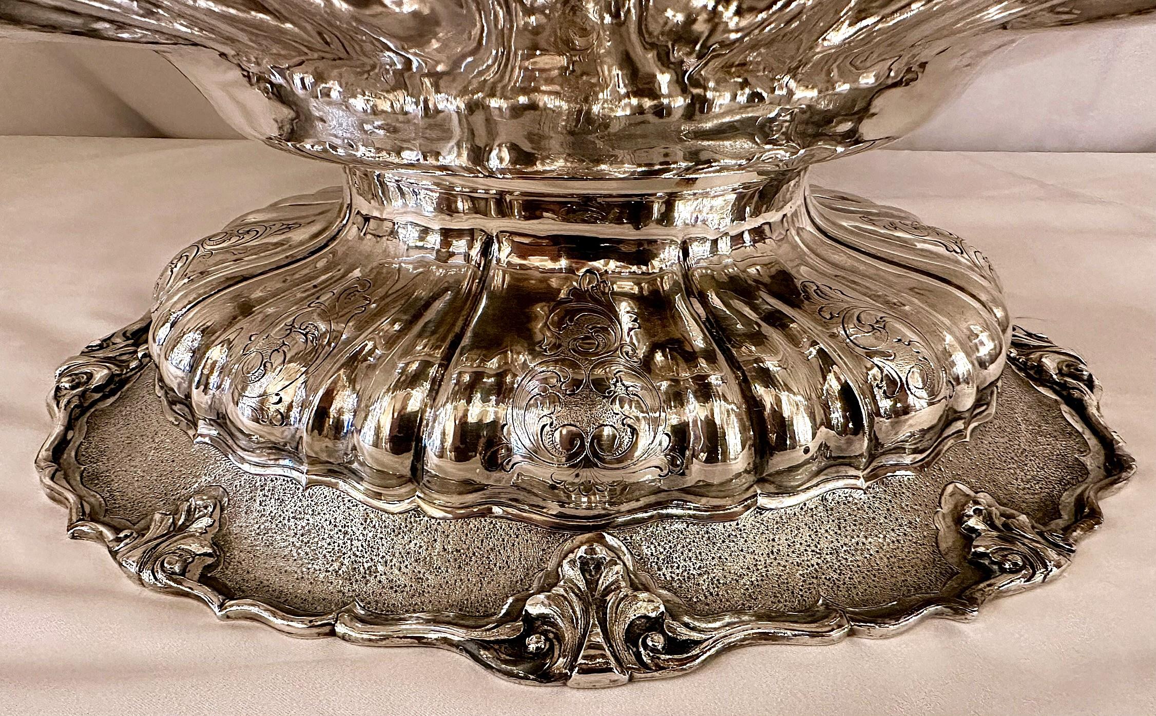 Centro de mesa de plata de ley 800 hecho a mano Circa 1930 en Bueno estado para la venta en New Orleans, LA