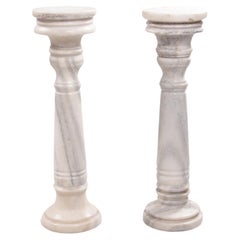 Handmade antique Italian Marble Columns or Pedestals 1850