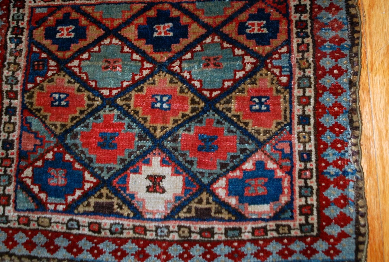 Asian Handmade Antique Jaf Kurdish Style Rug, 1880s, 1B565 For Sale