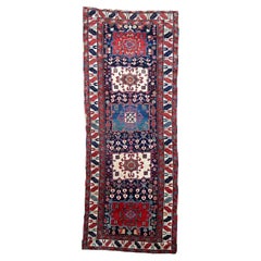 Handgefertigter antiker Teppich im Karajeh-Stil, 1850er Jahre, 1P96