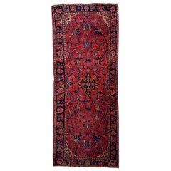 Handmade Antique Kashan Style Rug, 1900s, 1B803