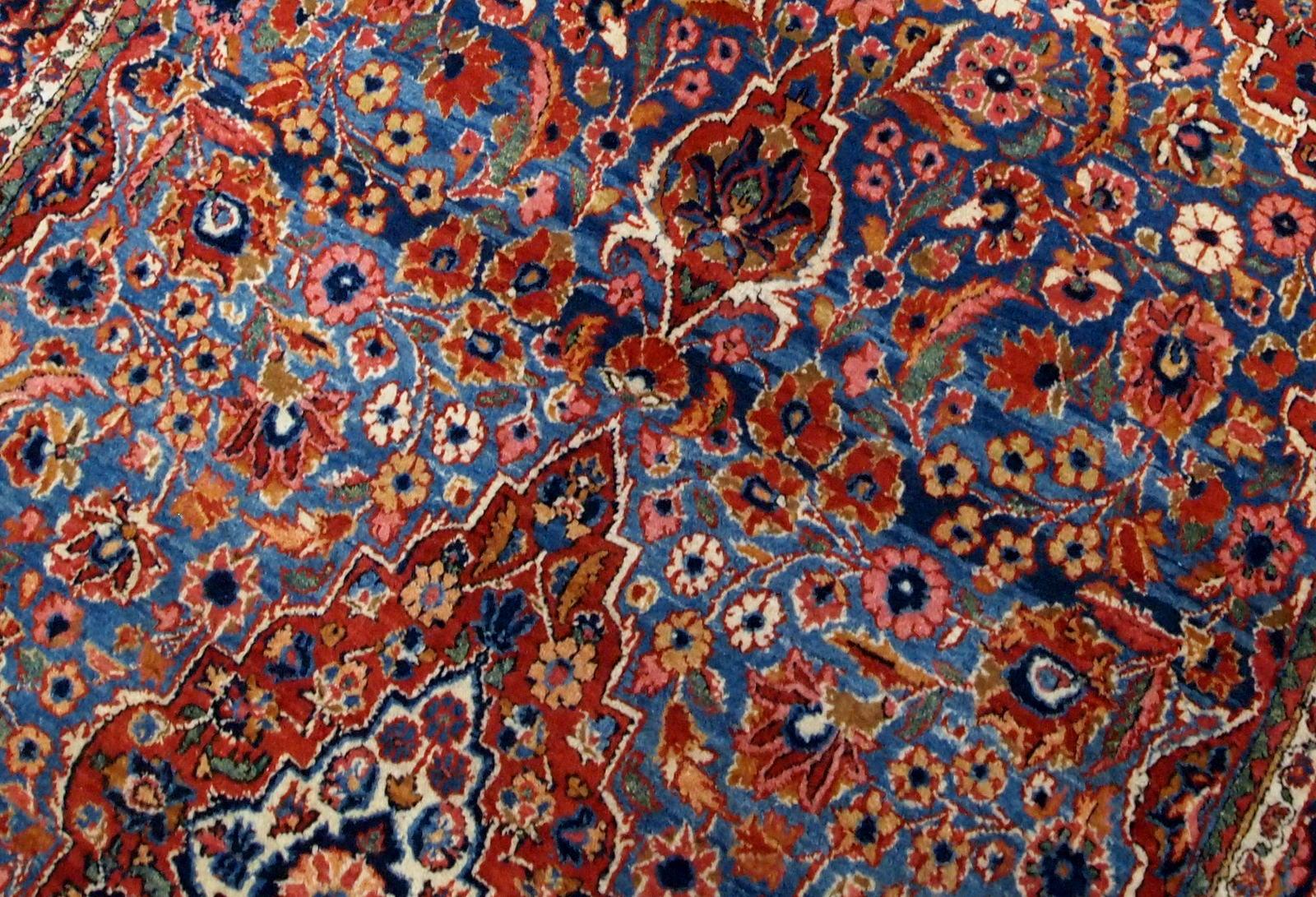 Handgefertigter antiker Teppich im Kashan-Stil, 1900er Jahre, 1B706 (Frühes 20. Jahrhundert) im Angebot