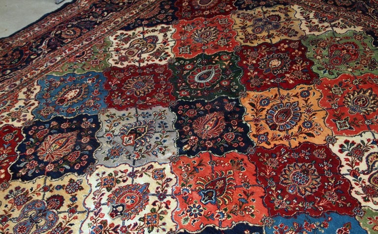 Handmade Antique Kashan Style Rug, 1910s, 1B724 For Sale at 1stDibs