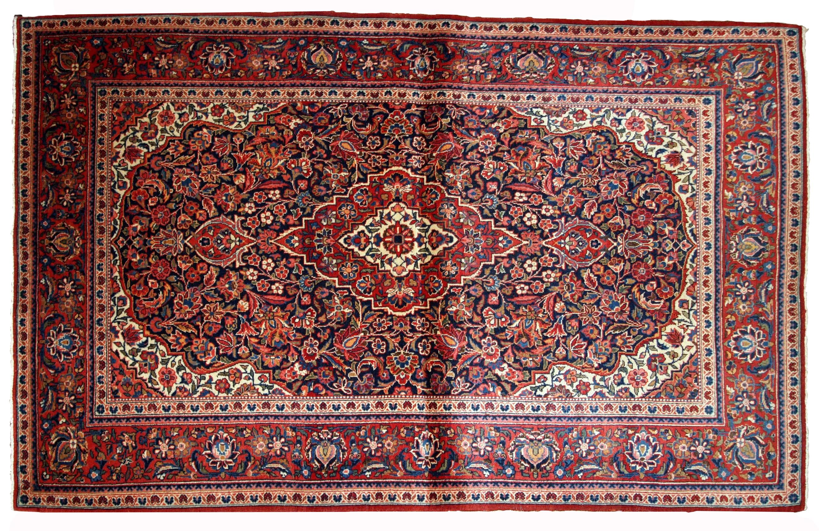 Handmade Antique Kashan Style Rug, 1910s, 1B734 For Sale 4