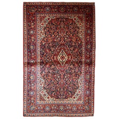 Tappeto antico fatto a mano in stile Kashan, anni '10, 1B734