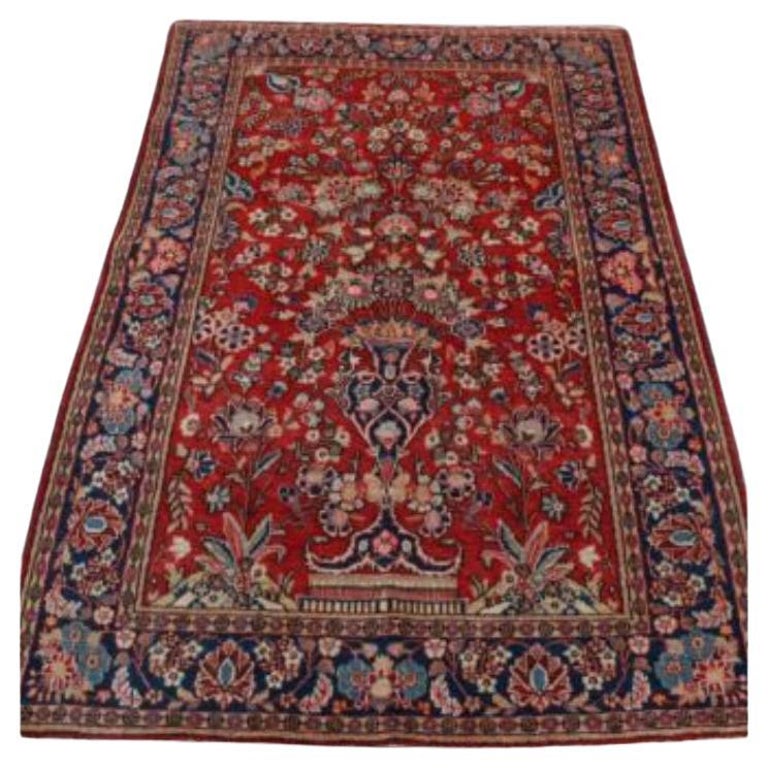 Handmade Antique Kashan Style Rug, 1910s, 1G197 For Sale at 1stDibs