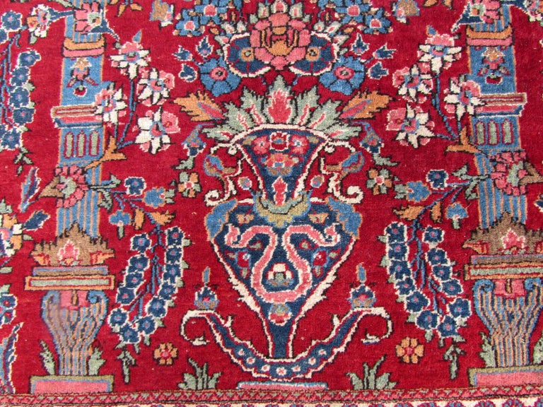 Handmade Antique Kashan Style Rug, 1920s, 1Q0198 For Sale at 1stDibs