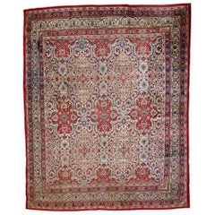 Handmade Antique Kerman Lavar Style Rug, 1880s, 1B863