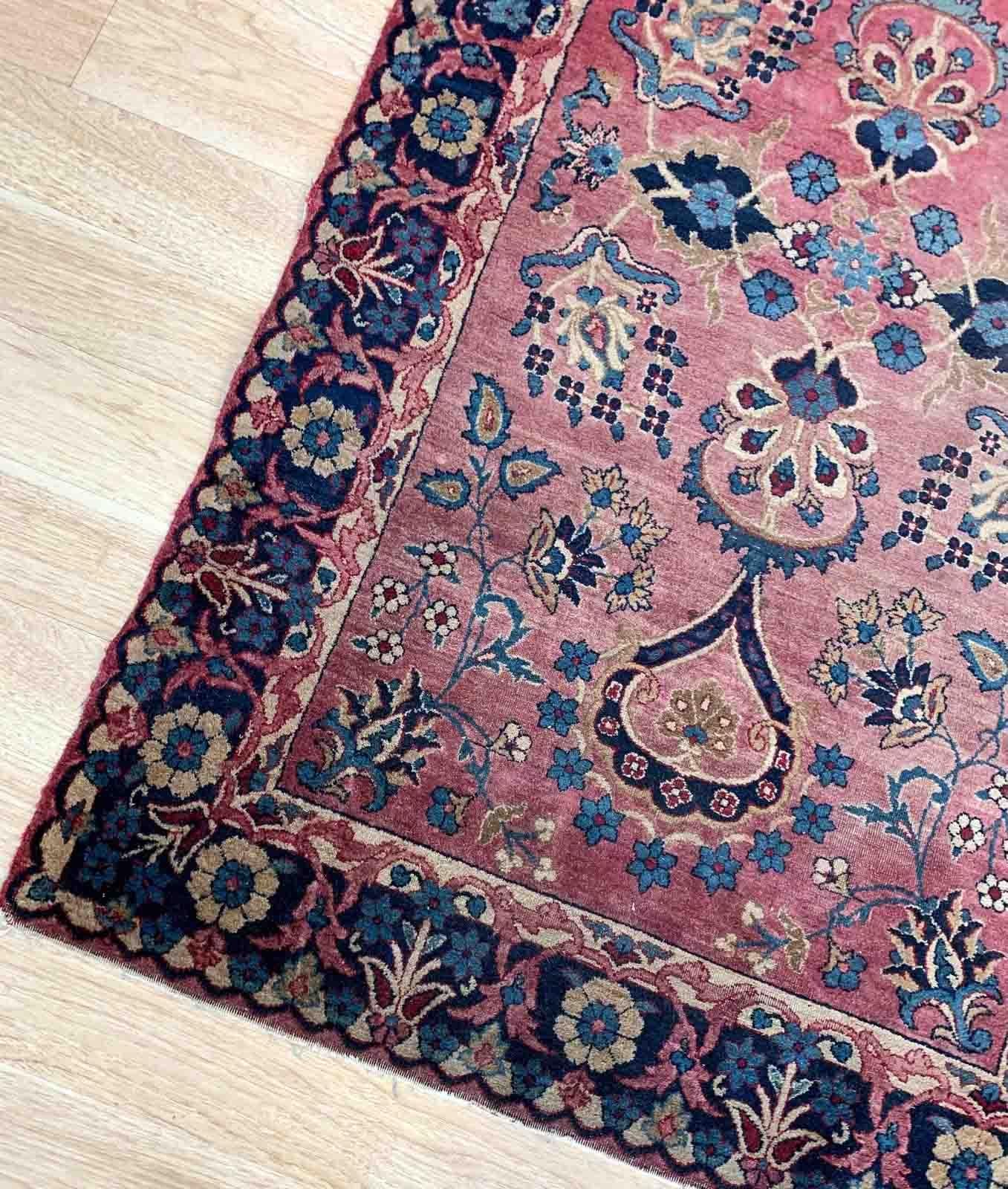Handmade Antique Kerman Style Rug, 1900s, 1B879 In Good Condition For Sale In Bordeaux, FR