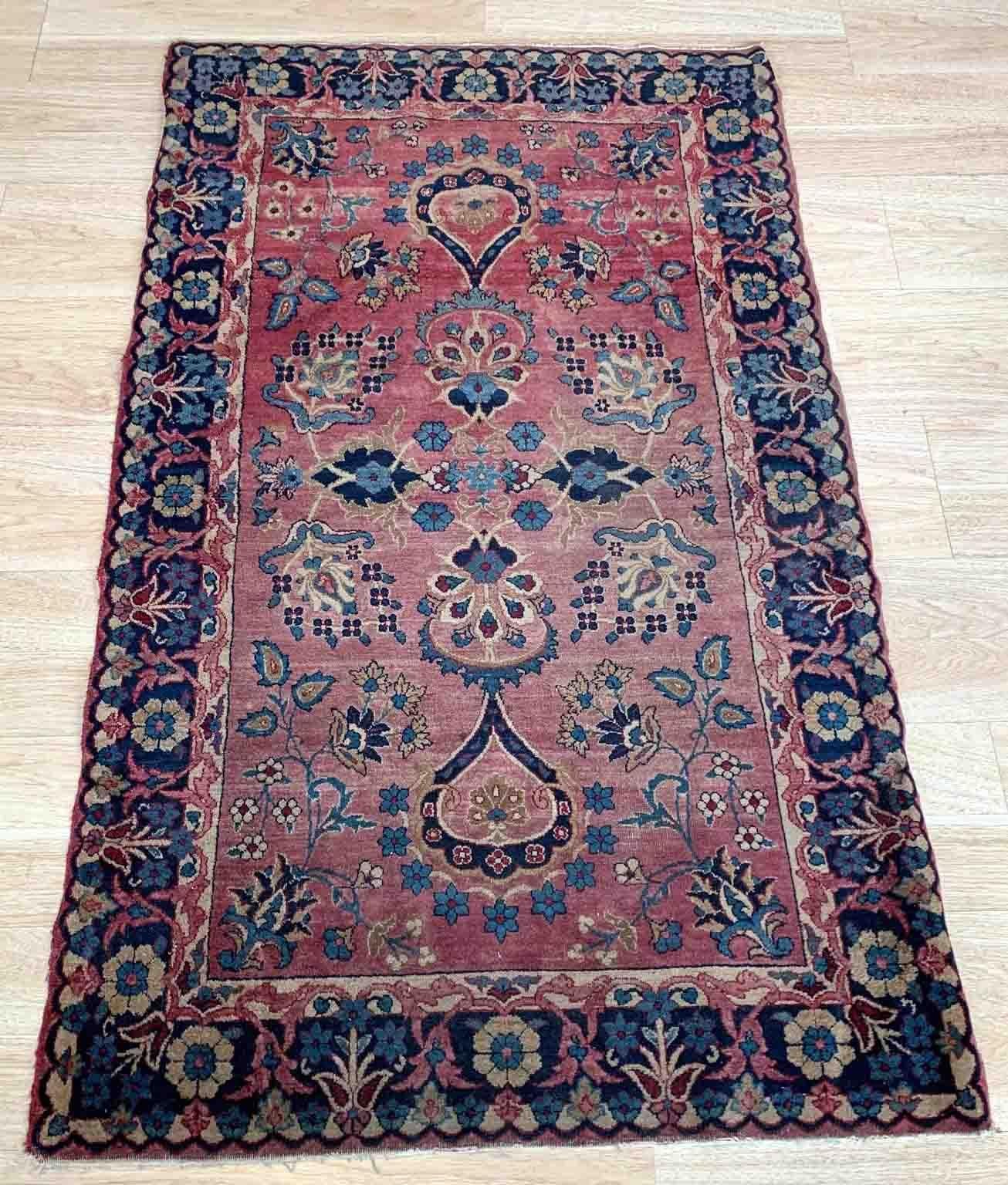Early 20th Century Handmade Antique Kerman Style Rug, 1900s, 1B879 For Sale