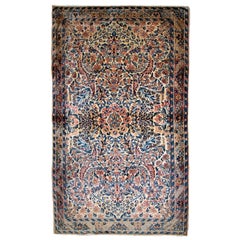 Handgefertigter antiker Teppich im Kerman-Stil, 1920er Jahre, 1B673