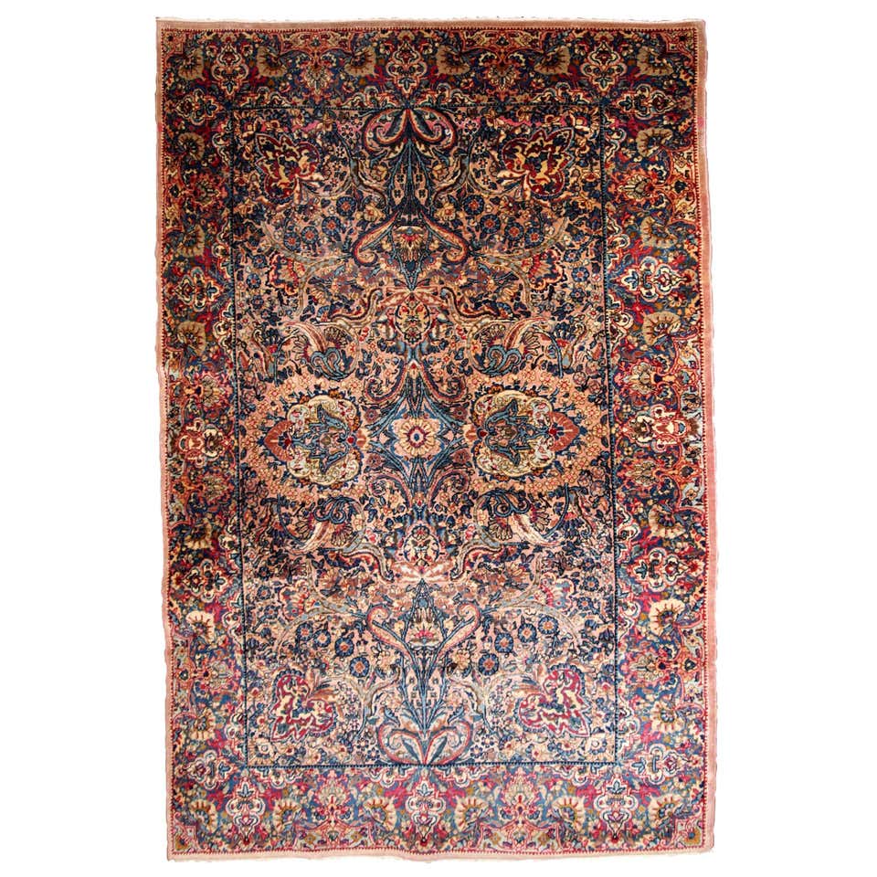 Handmade Antique Kerman Style Rug, 1920s, 1B703 For Sale at 1stDibs